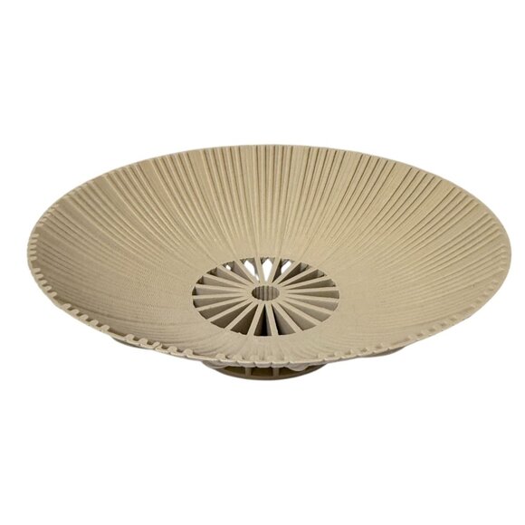 CYRK. DESIGN Radiant Fruit Bowl Beige Tan 10.75" Modern Art Home Decor - Picture 7 of 8